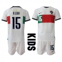 Portugal Rafael Leao #15 Udebane Trøje Børn VM 2022 Kortærmet (+ Korte bukser)